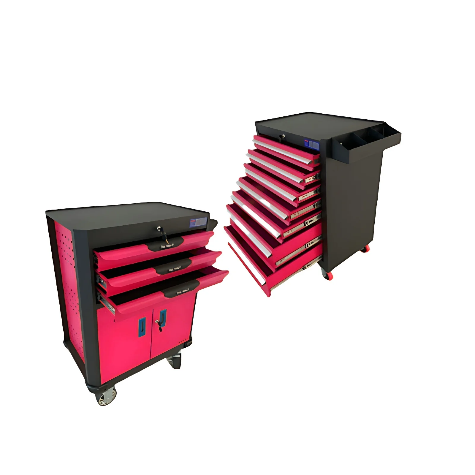 Cart With Hand Tools Sets New 7-Drawers Mechanic Workshop Tool Cabinet Durable Tool Trolley