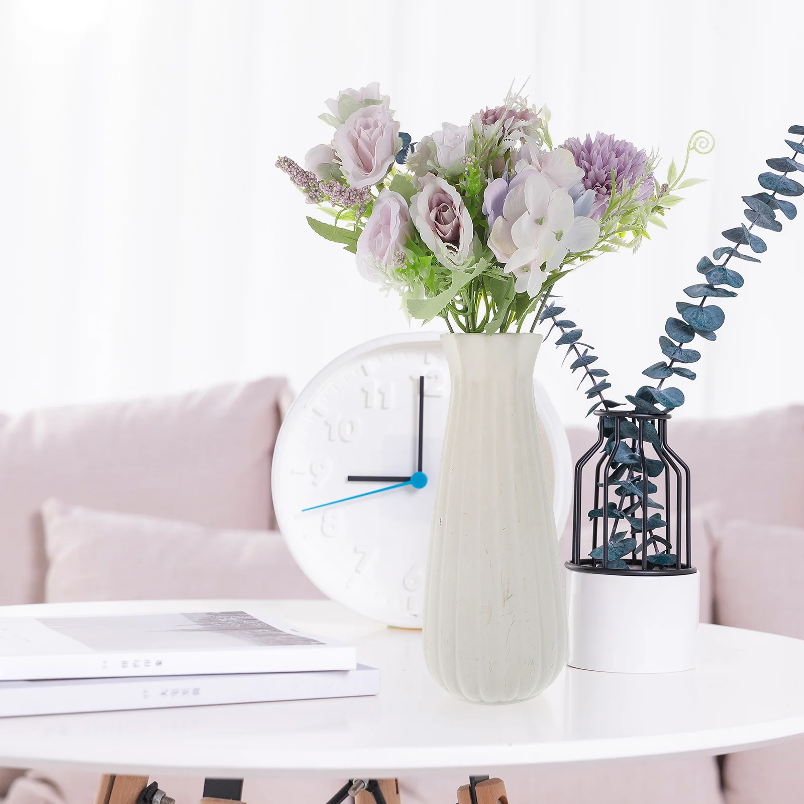 

7 Branch Artificial Rose Bouquet Exquisite Faux Flowers for Living Room Porch Decoration DIY Photography Props Home Interior