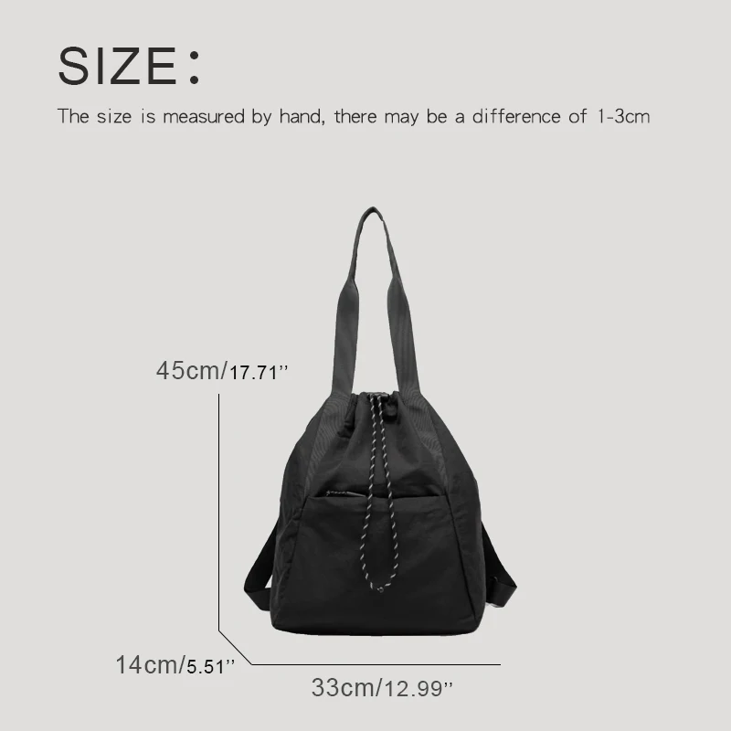 Preppy Style Shopping Cloth Bags For Women Luxury Designer Handbag Purses 2024 New In Polyester Large Capacity Backpack Shoulder