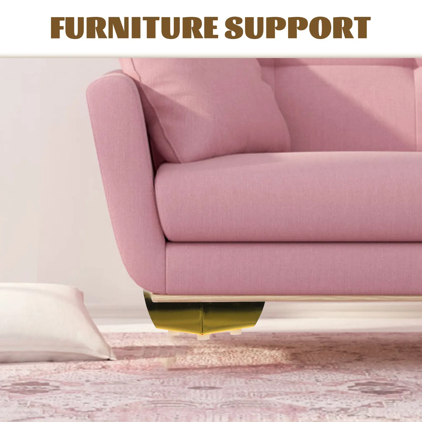 4Pcs Five Star Furniture Support Foot Iron Sofa Legs Heavy Duty for Dresser Cabinet Wardrobe Durable Furniture Legs