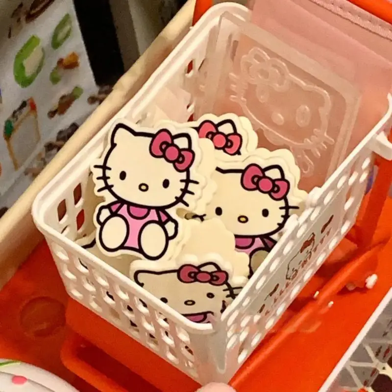 10Pcs Miniso Kawaii Acrylic Note Holder Hello Kitty Cartoon Snack Moisture Proof Sealing Clip Cute Fashion Household Products