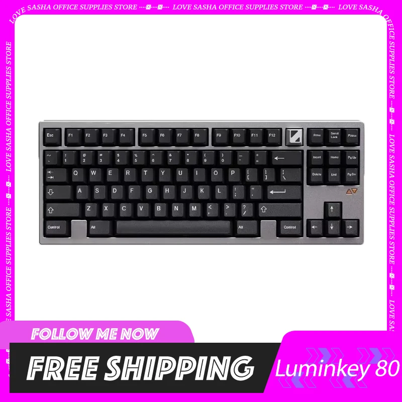 Luminkey80 Wireless Mechanical Keyboard Gasket Hot-swap 3-mode Pbt Keycaps Keyboard Rgb Customize Gaming Keyboard for Gamer