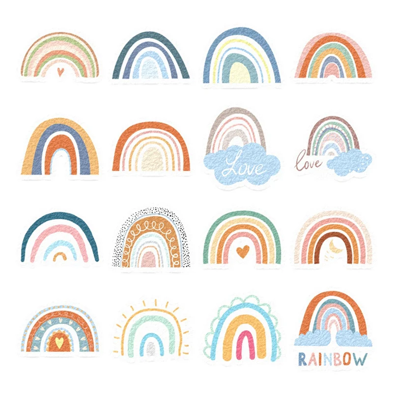 16PCS Calm Stickers for Anxiety Sensory, Stress Anxiety Relief Items Rainbow Styles Tactile Rough Textured Calm Stickers