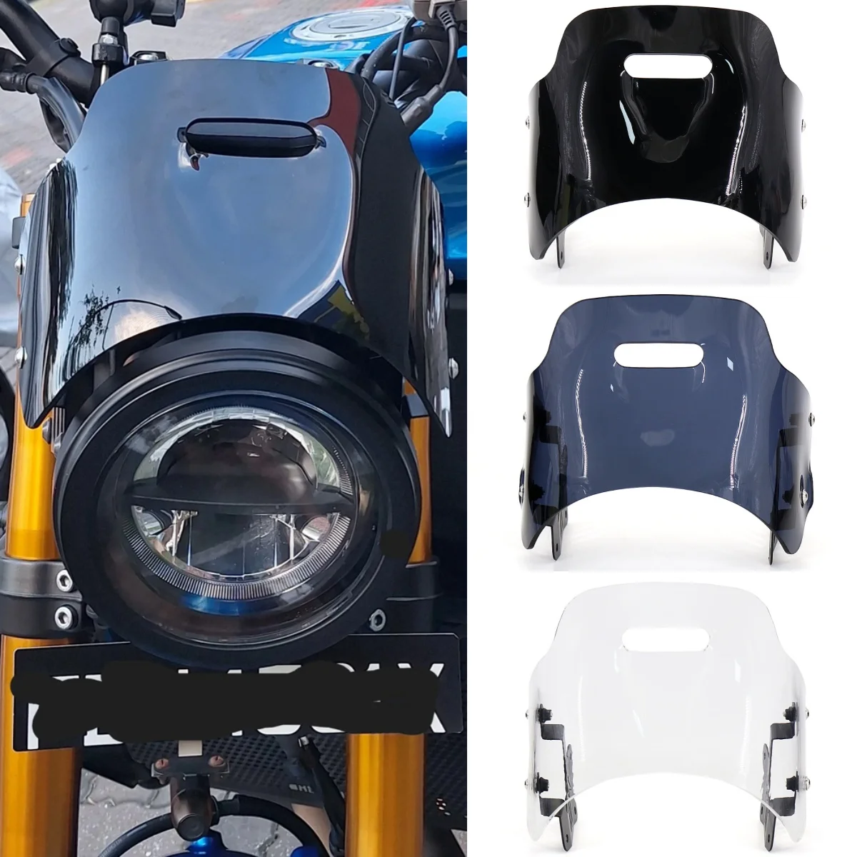 

Fit For Yamaha XSR900 XSR 900 2022 2023 2024 Windshield Windscreen Wind Deflector Flyscreen With Bracket Motorcycle Accessories