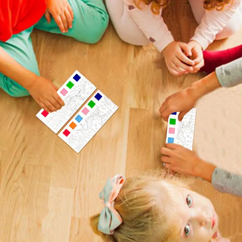 Akwarela kolorowanka kreatywne dzieci akwarela kolorowanka kreskówka szkicownik śliczne akwarelowe zakładki dla początkujących