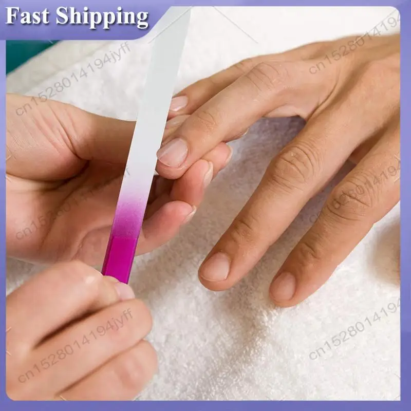 -ABDH 8 Pack Glass Nail File, Crystal Nail Files With Case, Double Sided Finger Nail Files, Professional Manicure Nail Care