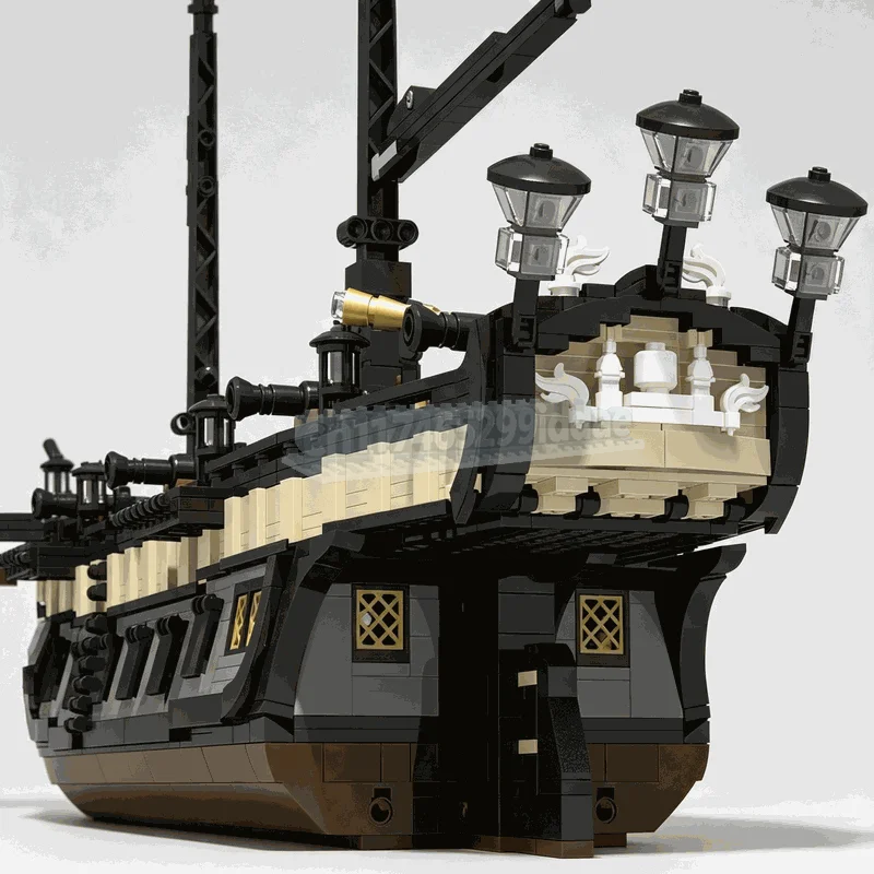 2347PCS Pirate Ship Brigantine Vessel Model MOC Custom Building Blocks DIY Assembly Creative Puzzle Nautical Adventure Toy Gift