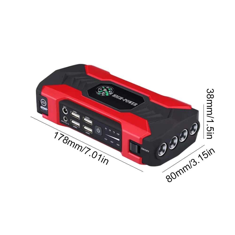 

Car Jump Starter Booster 100000mAh Power Bank 12V Portable Battery Charger Starting Device for 6.0L Gasoline 3.0L Diesel Engines