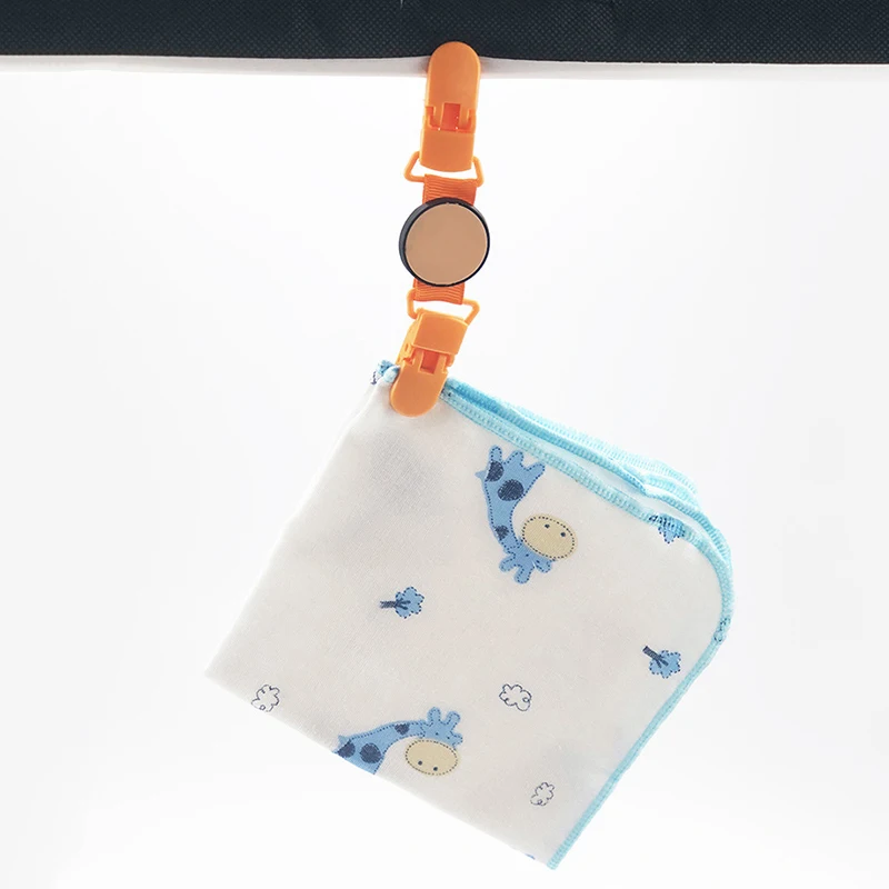 Disney Baby Handkerchief Clip Stitch Mickey Mouse Cartoon Figure Overalls Clips Kindergarten Pacifier Saliva Towel Cap Anti-lost