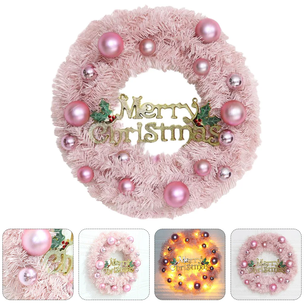 

1 pc 30Cm Wreath Led Lights Sparkling Wall Hanging Decor For Home Door Garden Party Xmas Holiday Festive