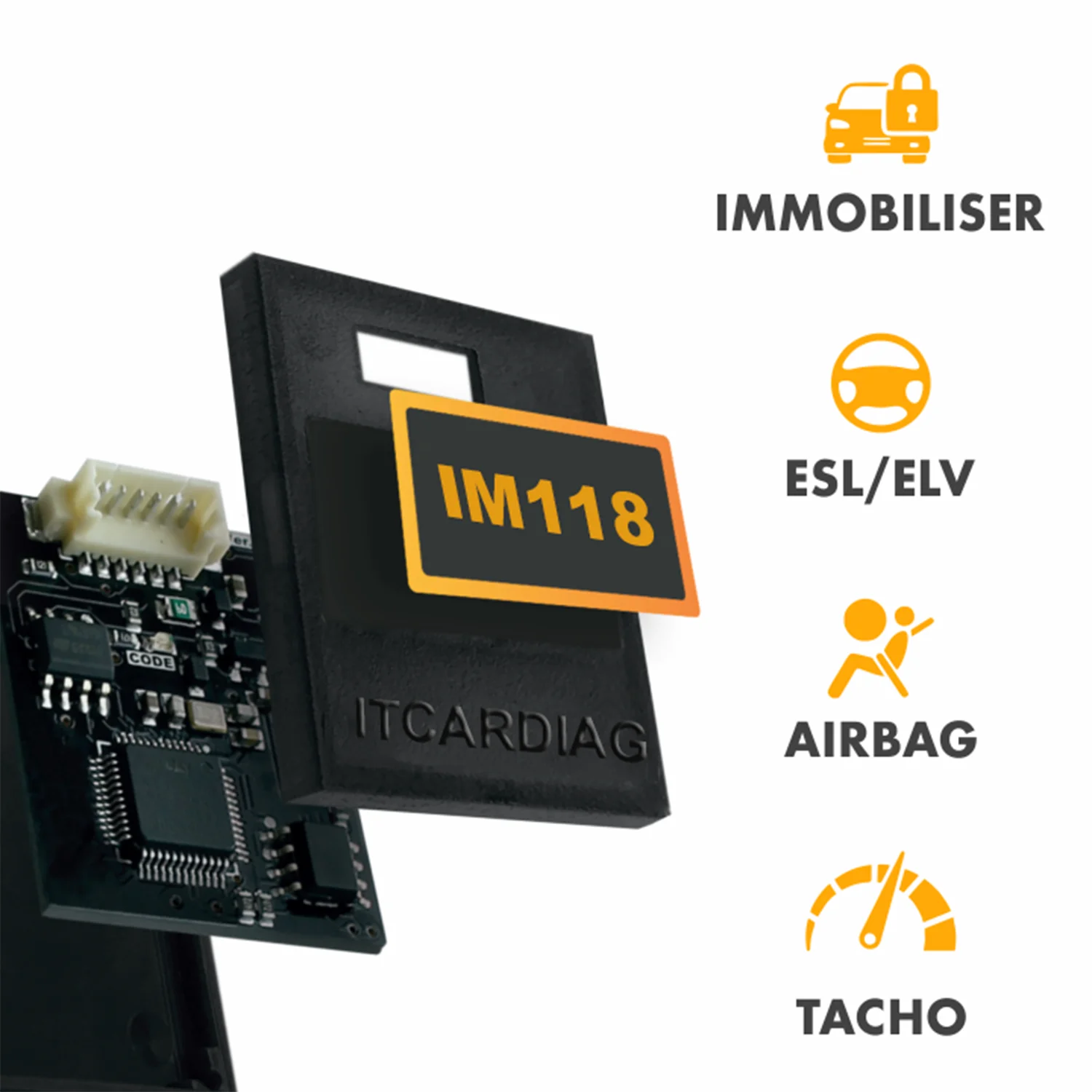 ITCARDIAG IM118-emulador Universal IMMO Off, herramienta de programación de llaves (K-LINE/CANBUS), herramienta de diagnóstico OBD para coches