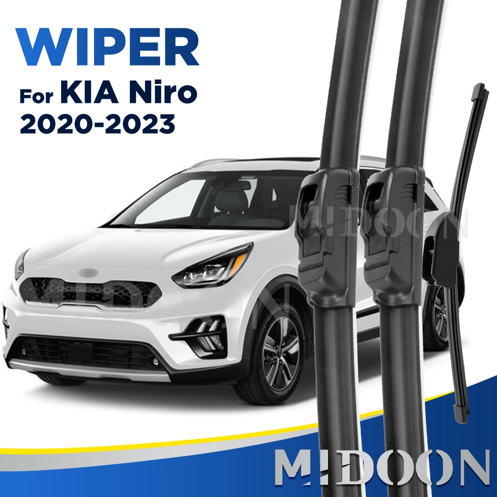 MIDOON Wiper Front & Rear Wiper Blades For KIA Niro DE 2020-2023 2021 2022 Wiper Windscreen Brushes 26