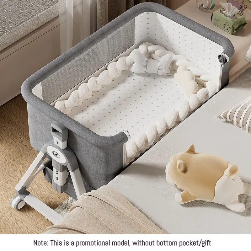 

Modern Iron Contemporary Design Portable Multifunctional Baby Crib for Newborns Bedroom & Outdoor Use