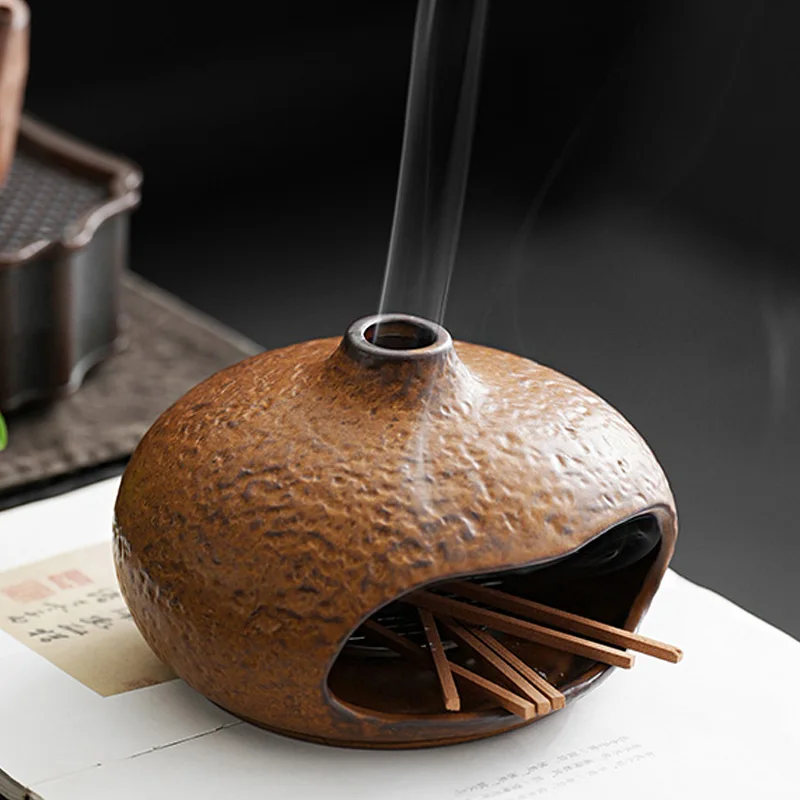Quemador de incienso de cerámica transfronterizo, soporte para bandeja de madera sagrada, soporte Palo Santo, bandeja para quemar madera sagrada de Perú