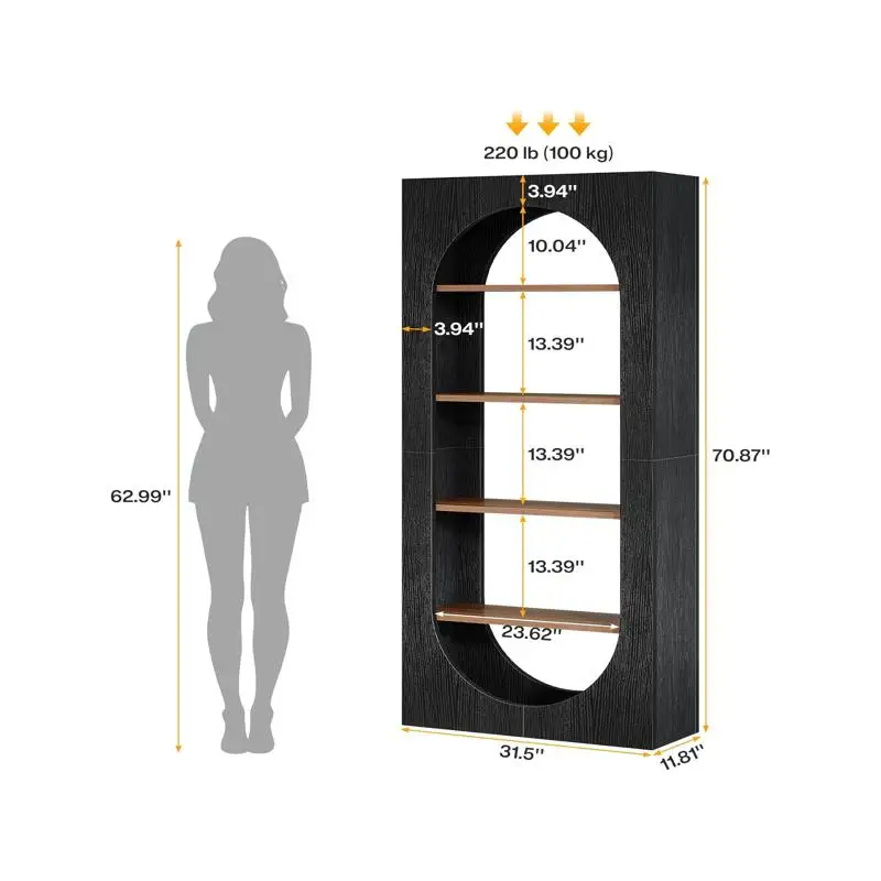 خزانة رف كتب للتخزين لتنظيم المنزل والمكتب