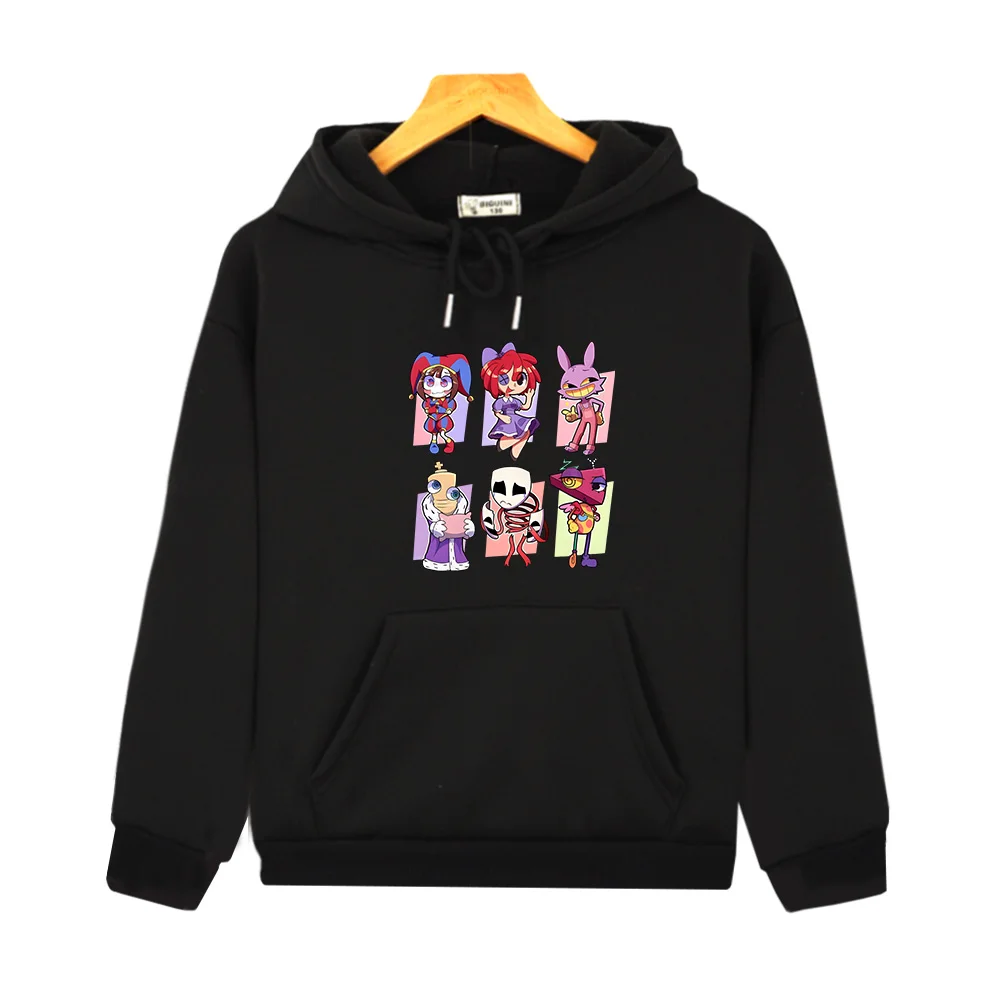 

Pomni The Amazing Digital Circus Harajuku Kawaii Pomni Jax Gangle Kinger Zooble Ragatha Hoodies Unisex Hooded Sweatshirts Kids