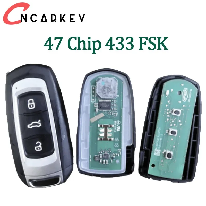 Dla Geely Atlas Coolray Boyue ICON Proton X70 X50 Emgrand X7 X1 X3 X6 GS Inteligentny zdalny kluczyk samochodowy Go 433Mhz 46/47/4A Chip