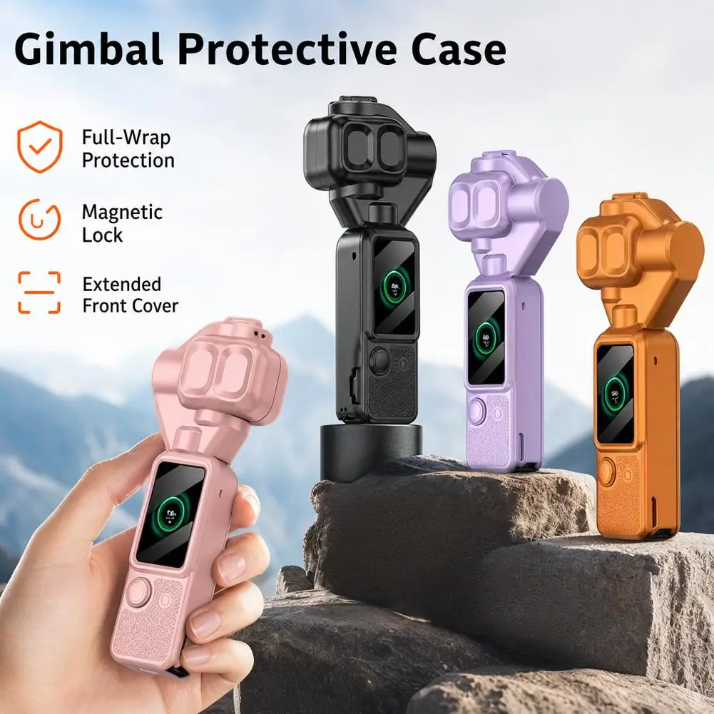 Magnetic Snap Protective Case for DJI Pocket 4 Pro Protective Case, All-Inclusive Cover Quick-Release Protective Accessories