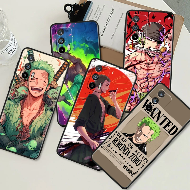 Anime One Pieces Zoro For OPPO Realme GT Neo 5 SE 10 9i 8i 7i 6s 5 Narzo 50i 50A 240W Pro Plus Black Soft Phone Case