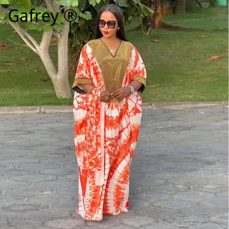 

Plus Size Women African Print Middle Eastern Abaya Retro Rhinestone Kaftan Dress Large Swing Full Skirt Muslim Wedding Eid Gown