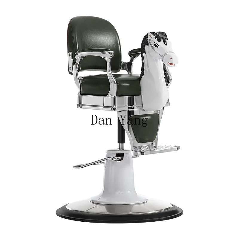 YJ high-end hair cutting chair white Trojan horse hair cutting chair simple rotating lift chair hair