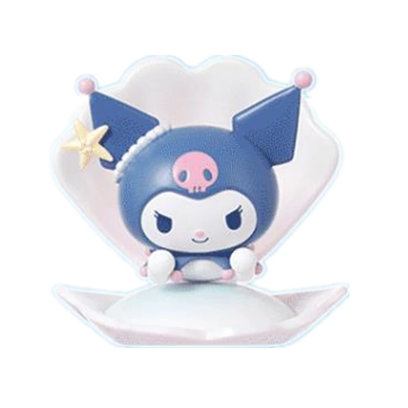 Rodzina Sanrio, gadżety z motywem niebieskiego morza, figurki w niespodziance, Kulomi, pieski Cynamon, Mero, pieski Tipaca, urocze ozdoby na biurko