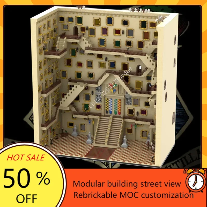 17829PCS Magic Stair Room Minifigure Display MOC Creative street view Model Building Block DIY Education Assembly Model Toy Gift