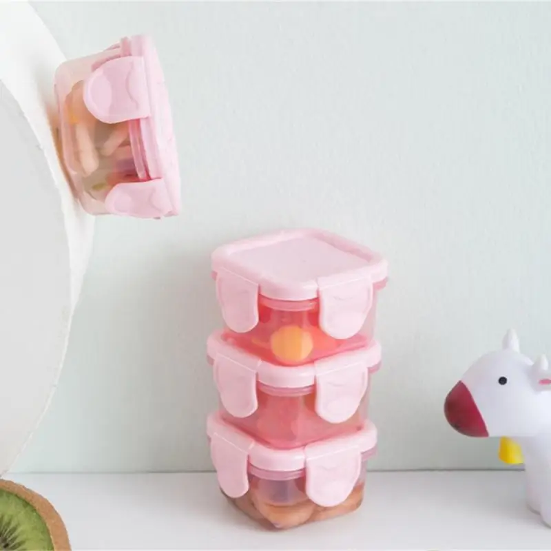 Mini Food-grade Thickened Sealed Fresh Box 60ml Portable Baby Food Storage Freezer Containers Jam Dispenser Box Lunch Box