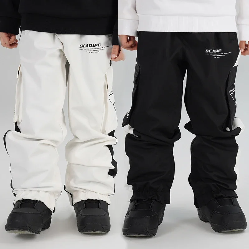 2025 Outdoor Mountain Girl Skiing Trousers Winter Windproof Baby Boys Snow Pants Waterproof Heated Children Snowboarding Clothes