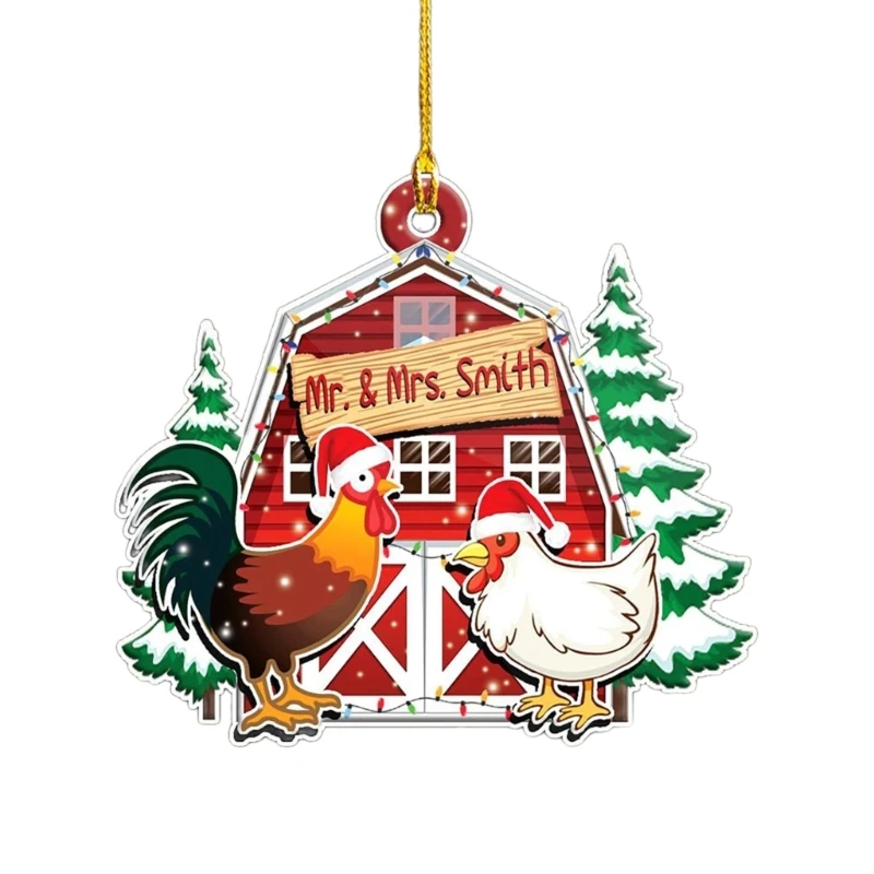 สร้างสรรค์ตลกเครื่องประดับคริสต์มาส Holiday Party ตกแต่งบ้านไก่แขวนจี้เด็ก Room Home Party Dropship