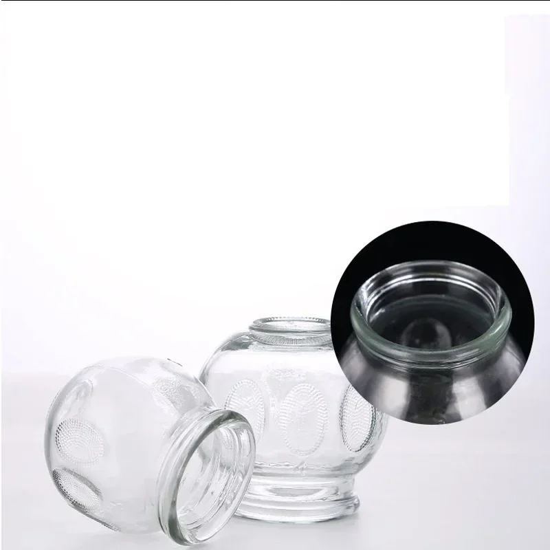 8/12pcs Thick Glass Cupping  Beauty Cans Chinese Traditional Healthcare Cupping Body Points Massage GuaSha Therapy gift fire rod