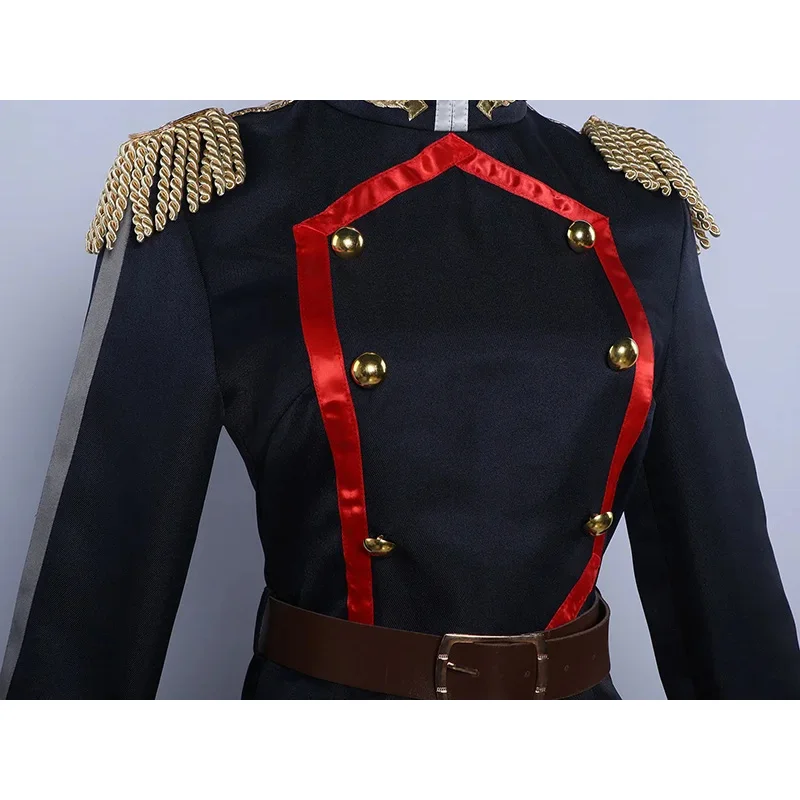 Disfraz de Kyoka Uzen Mato Seihei sin esclavo, uniforme de combate negro, falda, conjunto completo, traje de juego de rol Sexy para fiesta para mujer