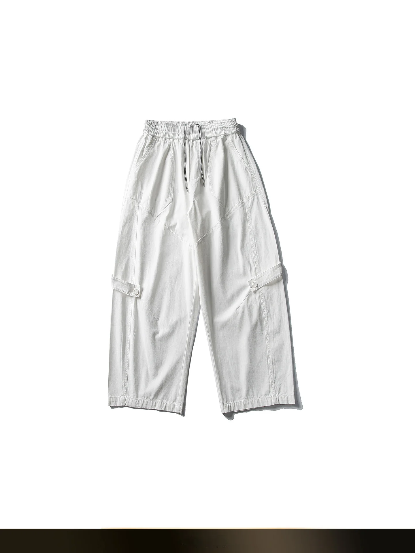 

American Retro Straight Leg Work Pants Pure Color Loose Casual Versatile Wide Leg Paratrooper Pants Autumn New Sle