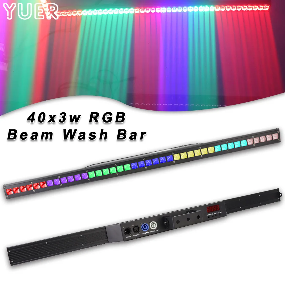 LED 40x3w RGB Beam Wall Washing Effect Strobe Wedding Party Bar Stage Lighting DMX Music Control Dj Disco Dying Club Bar Lights