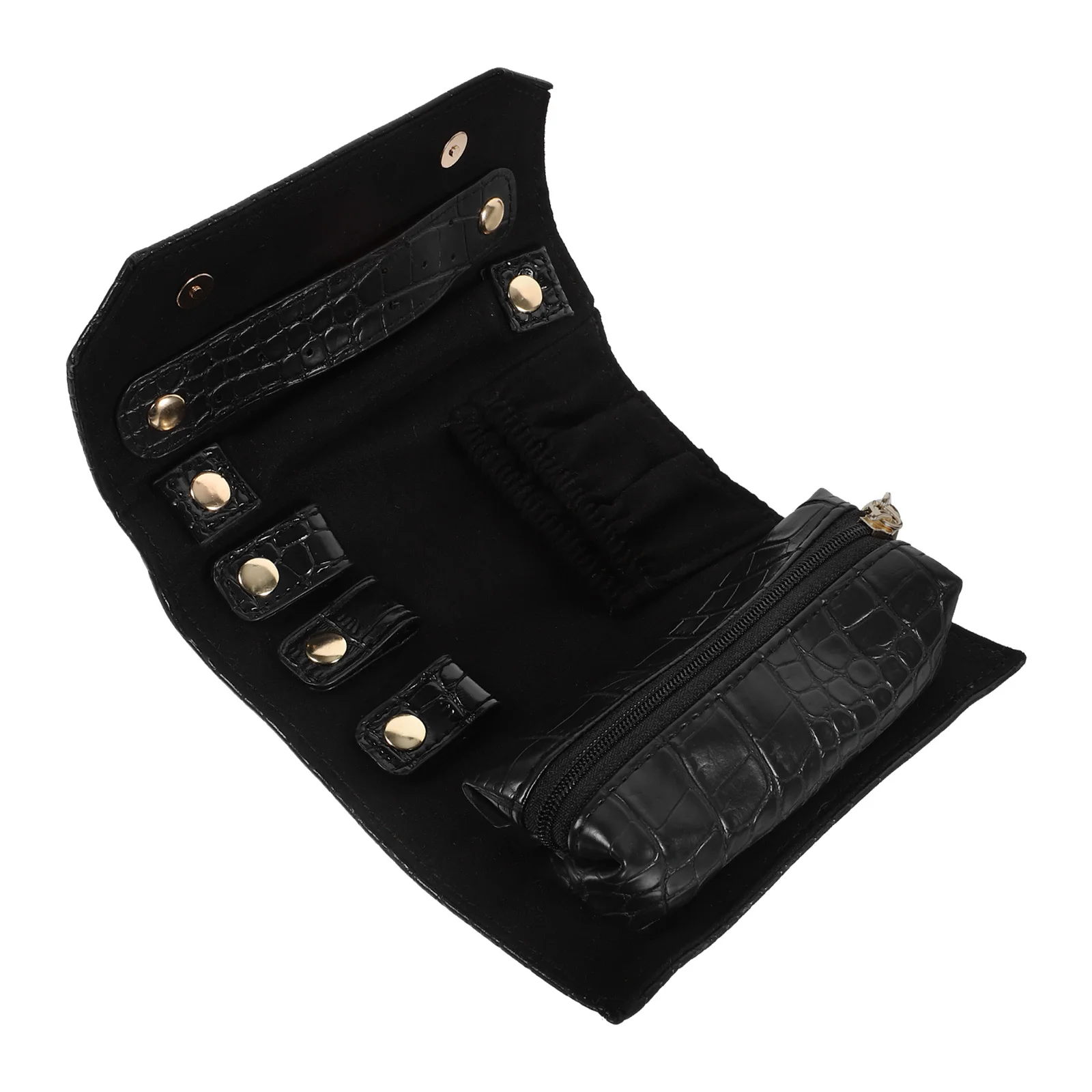 

Jewelry Roll Organizer Travel Storage Bag Portable Lightweight Jewelry Holder Roll Soft Fabric Convenient Small Pouch