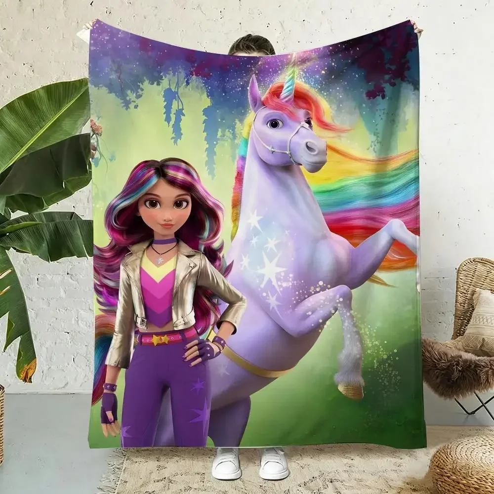 Unicorns A-academy Throw Lightweight 240g Flannel Blanket Soft Skin-friendly for Summer Cooling