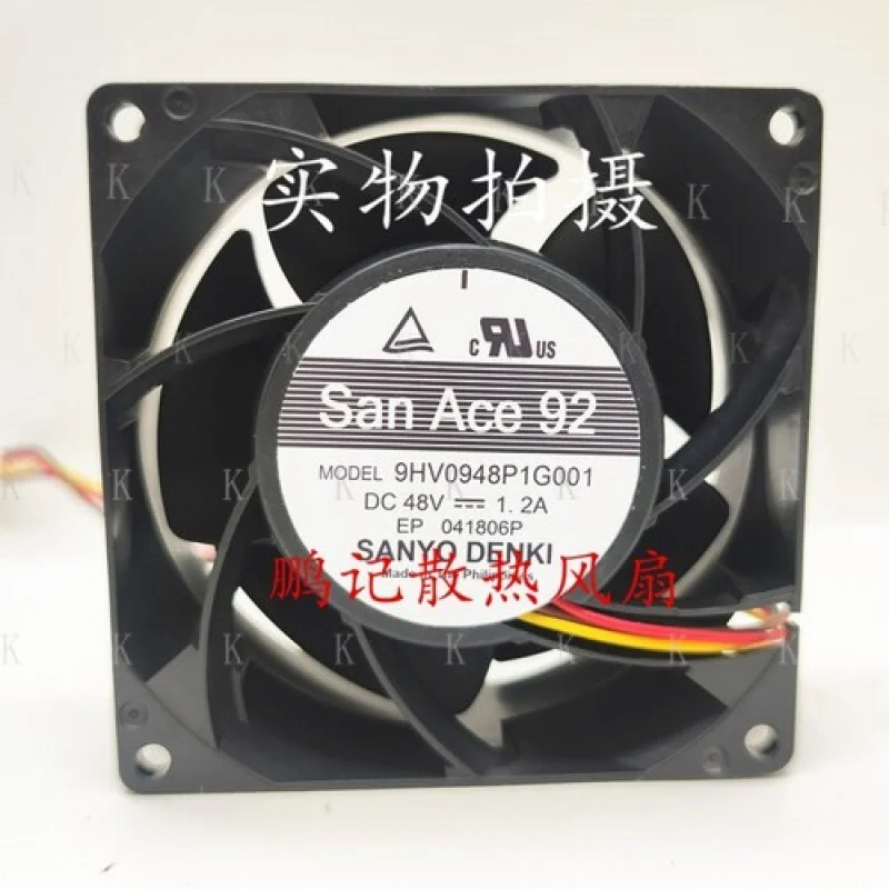 C  FOR   Sanyo 9HV0948P1G001 DC48 1.2A PWM 92X38MM drive high speed fan