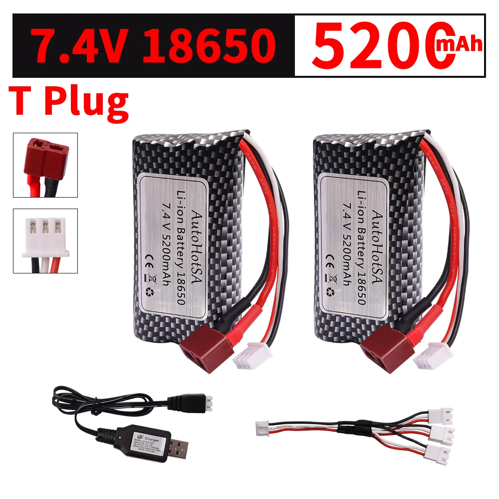 7.4V 5200MAH lipo Battery T Plug for  SCY-16101 SCY-16102 SCY-16103 SCY-16201 SCY-16301 SCY-16302 SCY-16303 RC truck spare parts