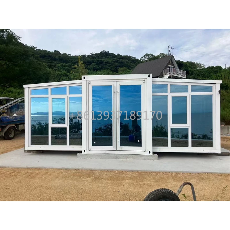 100 متر مربع الجاهزة منزل سجل المقصورات منزل خشبي تخصيص توسيع منزل صغير محمول منزل جاهز #3