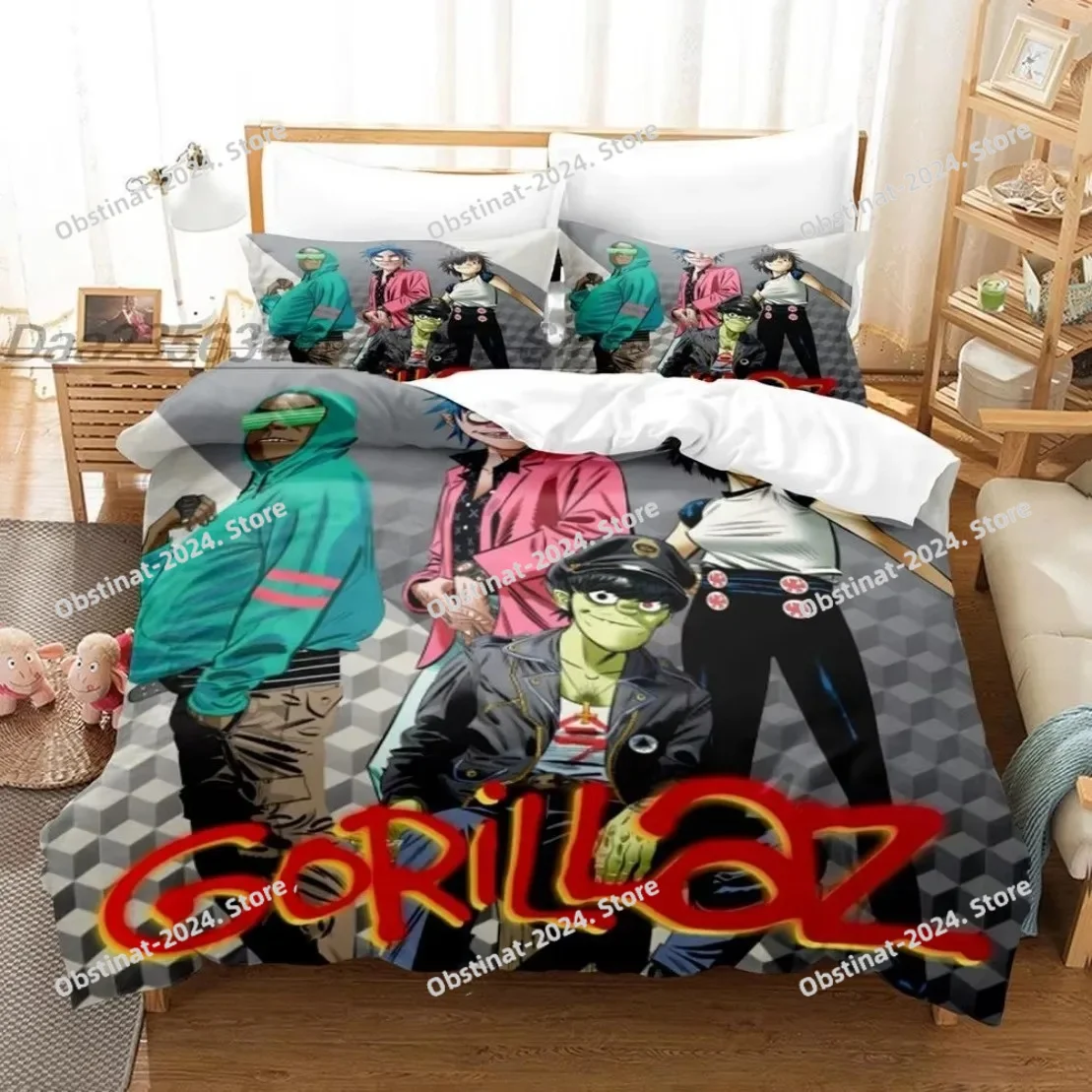 

Music Band Gorillaz Bedding Set 3D Printed Anime Duvet Covers Bedroom Comforter Single Twin King Size