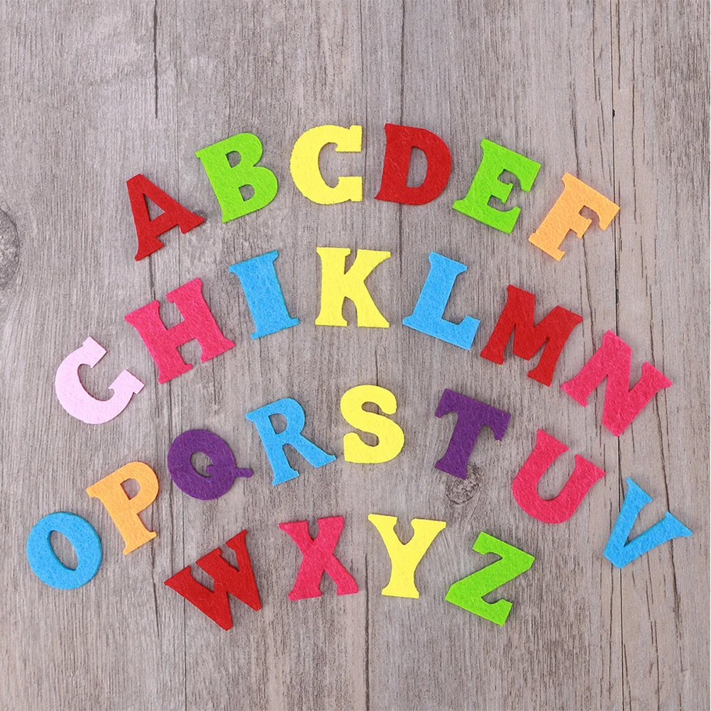 

50Pcs Felt Alphabet Letters Mix Non-Adhesive Soft Fabric for DIY Hairbows Scrapbooking Flowers Sewing Gluing Crafts