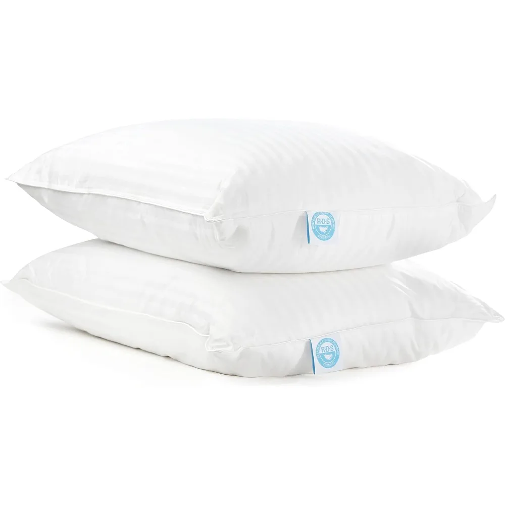 

Queen Pillow Medium Support Hotel Pillow Sleeping Pillows Queen Size 20x30 Inch Goose Feather Down Pillows Set of 2 Freight Free