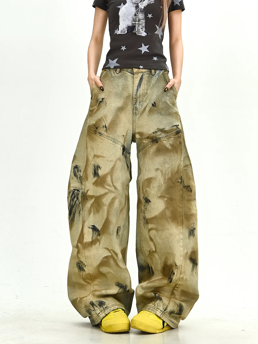 

Washed Distressed Wide Leg Jeans Women's Summer 2026 Loose Bf Street Retro Versatile Casual Trousers Trendy Youth Wear