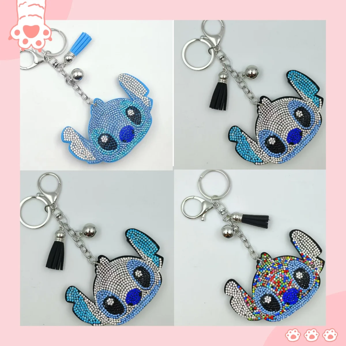 

stitch Disney Star Baby Stilt Anime cute keychain Backpack Pendant Car Ornament Small Gift Cartoon Doll Key Chains Ladies