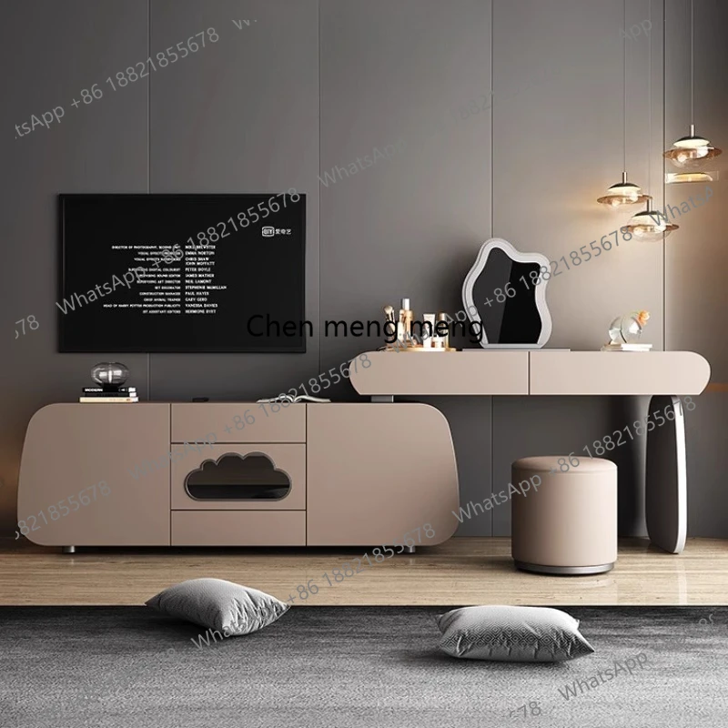 

Luxury top makeup table cabinet vanity Toiletries illuminated makeup dressing table desk dressers TV stand Bedroom furniture