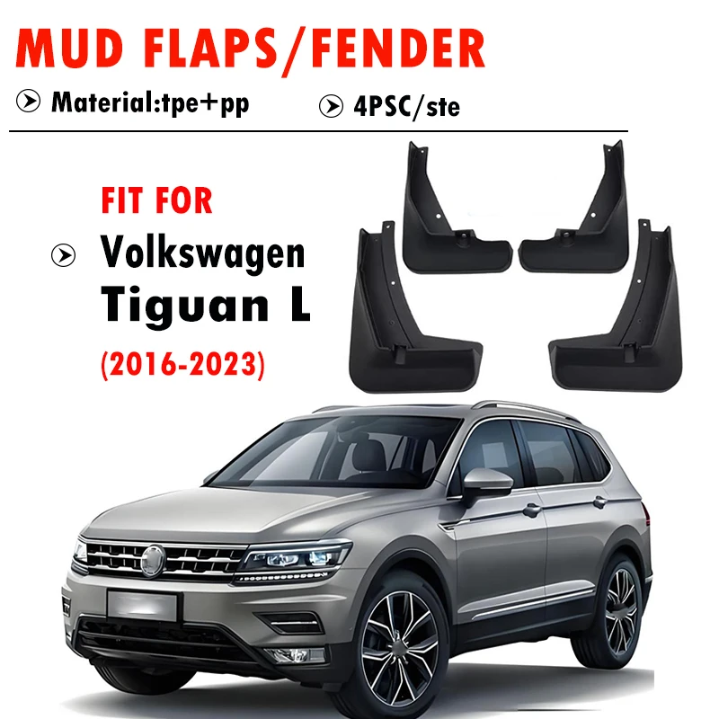 

For Volkswagen VW Tiguan L Mudguard Fender Mud Flap Guards Splash Mudflaps Car Accessories 4pcs 2016 2017 2018 2019 2020 2021