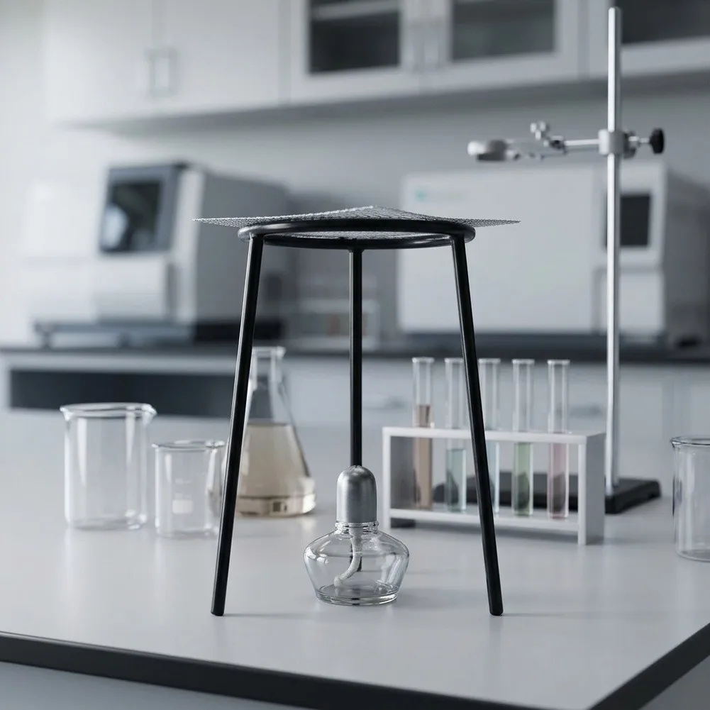 School Chemistry Experiment Lamp Stand 8.8x13cm Black Burner Apparatus Experimental Equipment Heating Iron 1pcs