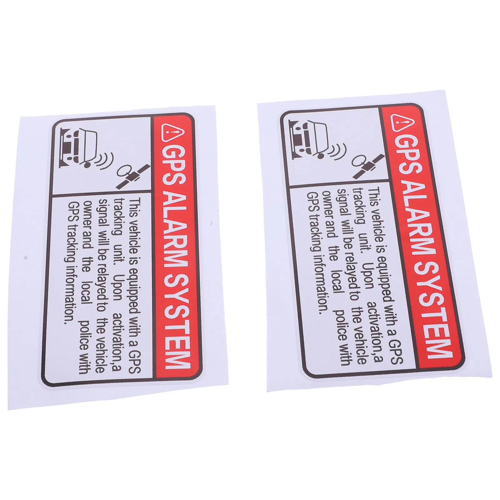 2 Pieces Car Body Warning Stickers Reflective Alarm System Security Decals for Vehicle Anti Theft Use Durable