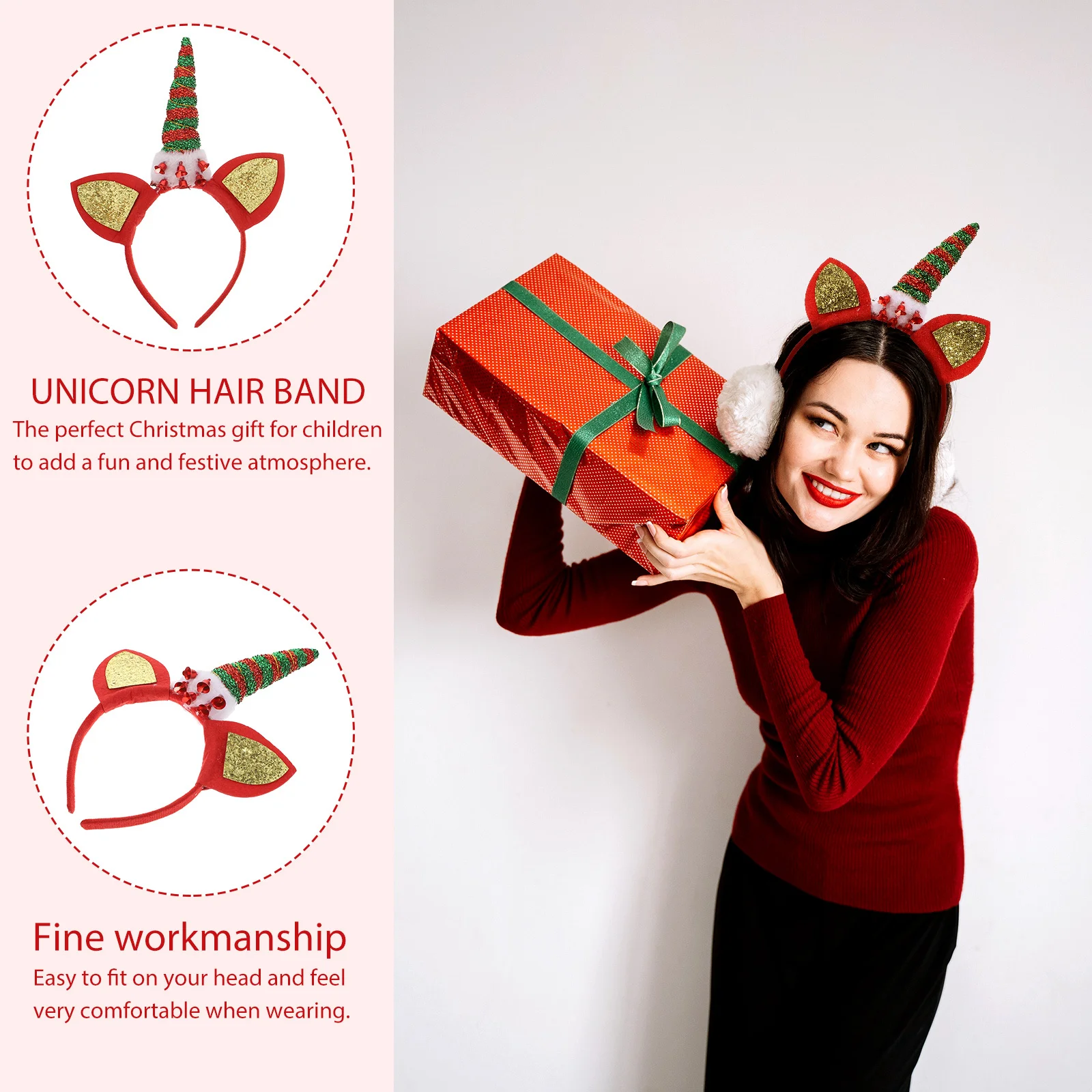

2 Pcs Unicorn Headband Hair Accessories Party Birthday Headbands Hairband for Christmas Miss