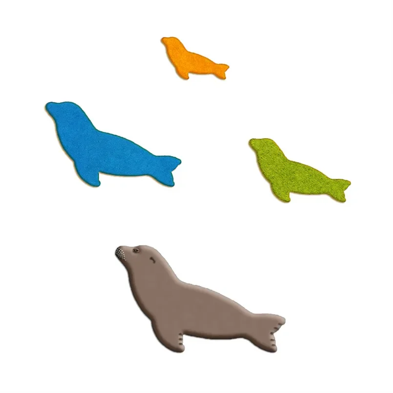 Four Specifications Cartoon Marine Animal,Sea Lion,Plastic Molds,Cake Fondant Tools,Cookie Sushi and Fruits Cutters